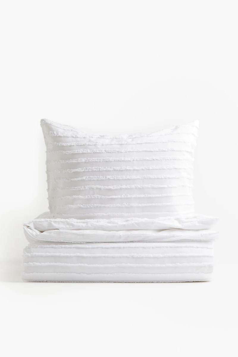 Tufted King/Queen Duvet Cover Set