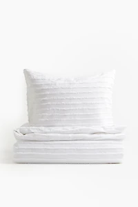 Tufted King/Queen Duvet Cover Set