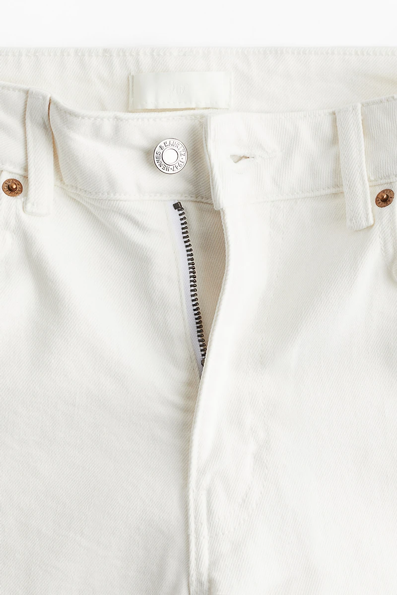 High Rise Slim Straight Ankle Jeans