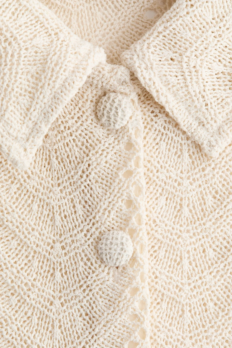 Chemise d'aspect crocheté à manches courtes