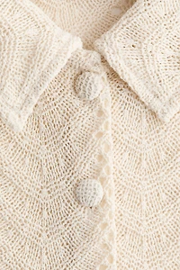 Chemise d'aspect crocheté à manches courtes
