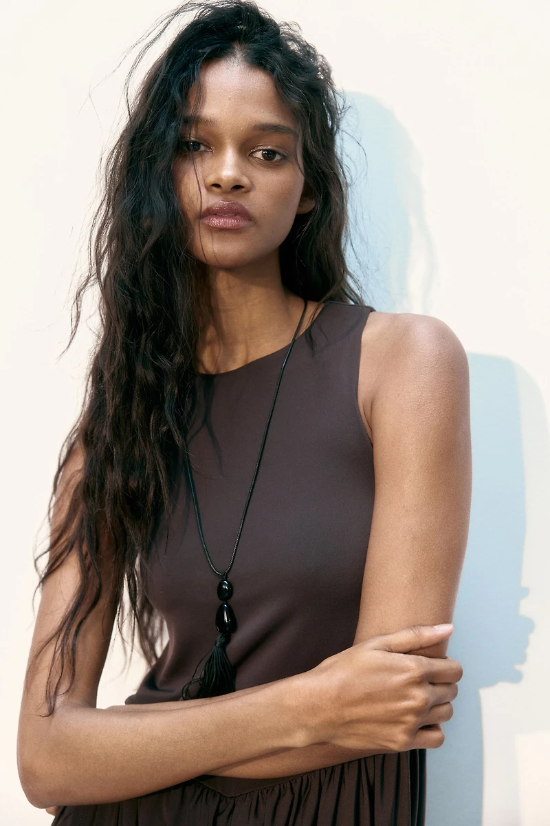 Tulip-Skirt Maxi Dress