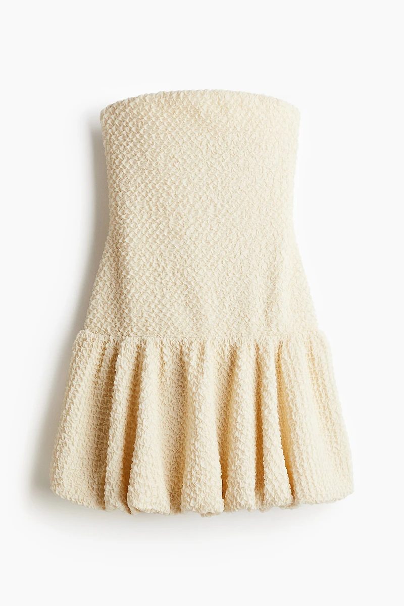 Bubble-Hem Bandeau Dress