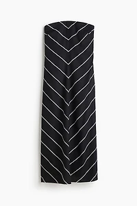 Linen-Blend Bandeau Dress