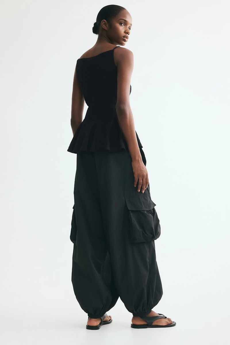 Textured Peplum Top