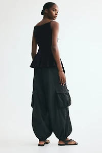 Textured Peplum Top
