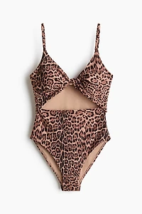 Padded-Cup High-Leg Swimsuit