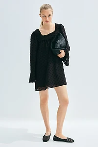 Sheer Plumeti Dress