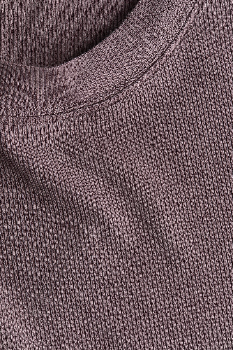 Ribbed Viscose T-Shirt