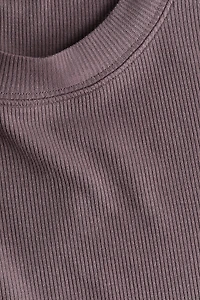 Ribbed Viscose T-Shirt