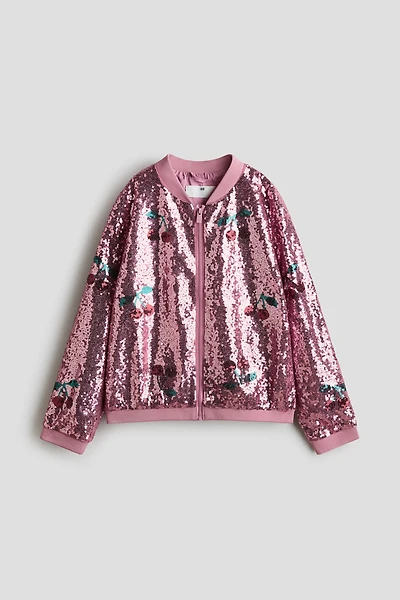 Sequined Bomber Jacket