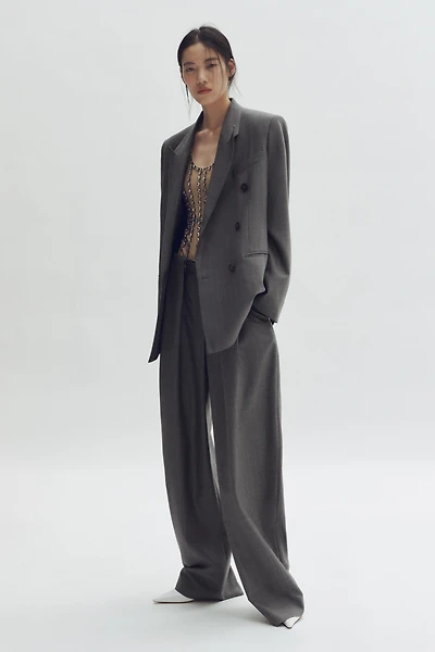 Double-Breasted Wool Blazer