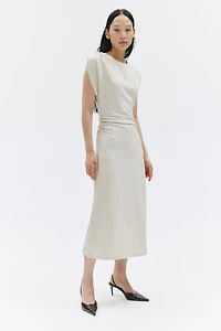 Robe en jersey à encolure bateau