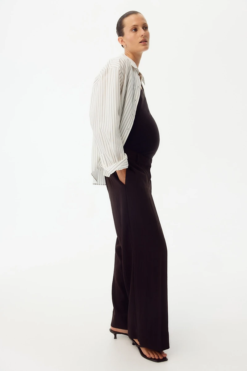 MAMA Wide-Leg Dress Pants