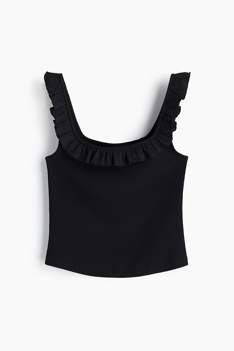 Ruffle-Trimmed Tank Top