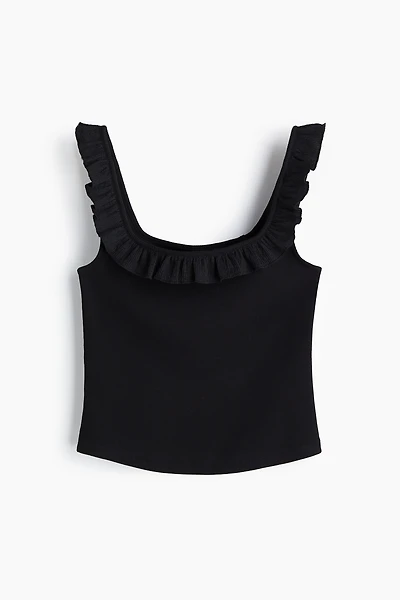 Ruffle-Trimmed Tank Top