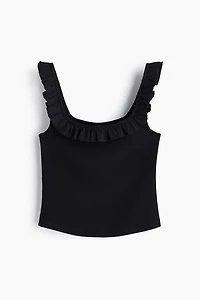 Ruffle-Trimmed Tank Top