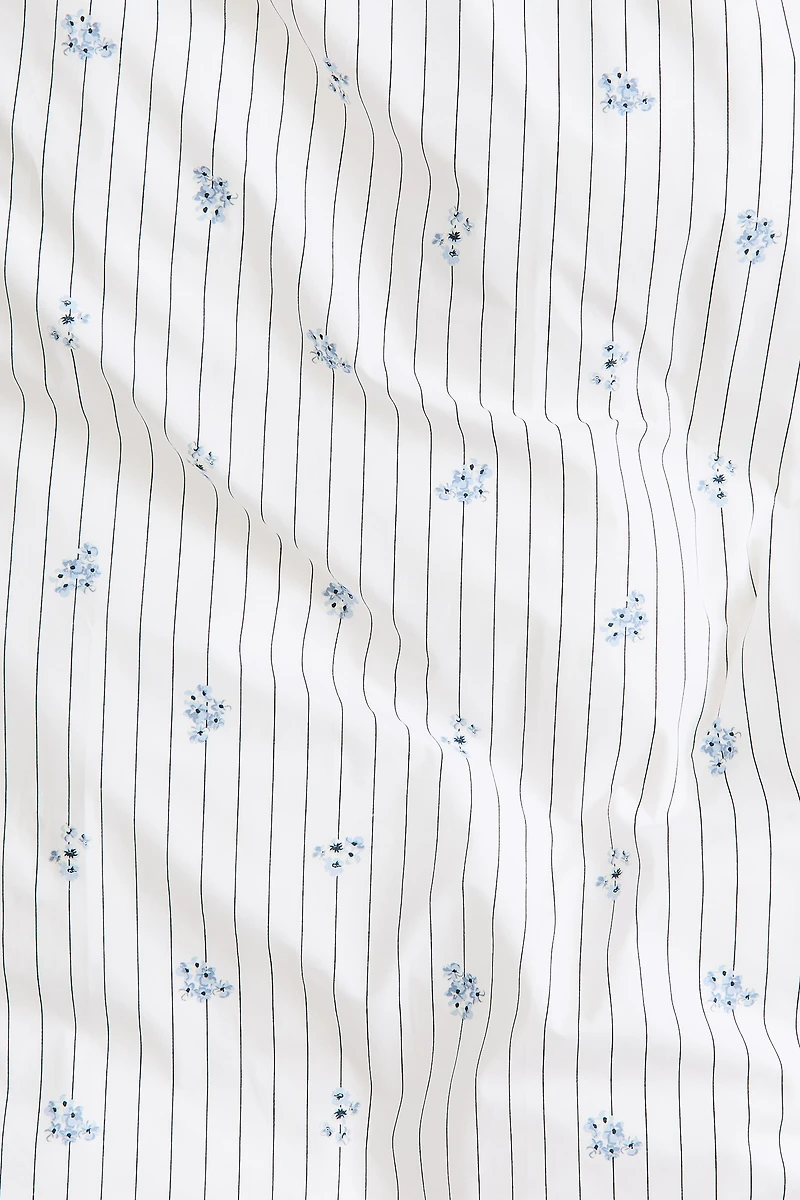 Cotton Percale Twin Duvet Cover Set