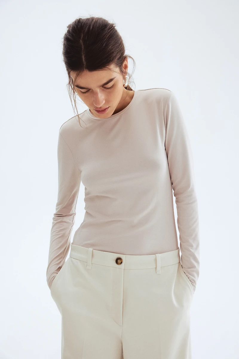 Long-sleeved Microfiber Top