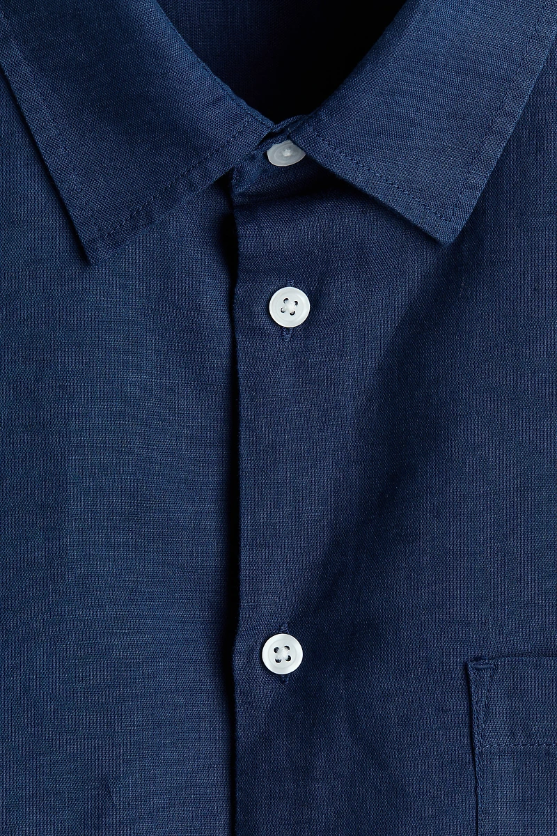 Relaxed-Fit Linen-Blend Shirt