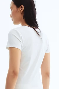 Rib-Knit T-Shirt