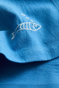 4-Pack Embroidered-Detail Linen-blend Napkins