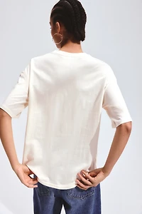 Oversized T-Shirt with Printed Motif