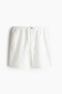 Regular Fit Linen-Blend Shorts