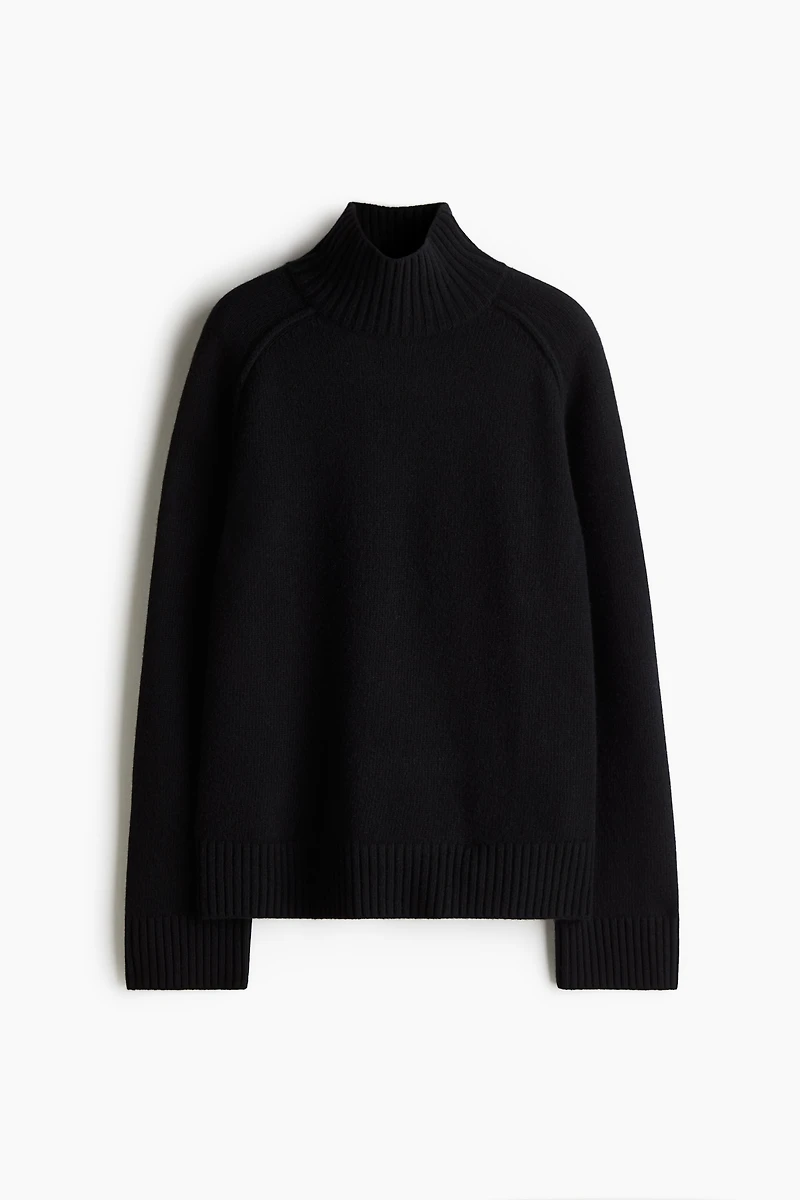 Cashmere-blend Mock Turtleneck Sweater