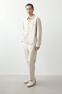 Regular-Fit Twill Overshirt