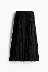 Crinkled Drawstring Skirt