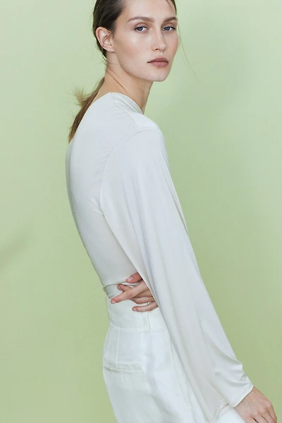 Draped One-Shoulder Top