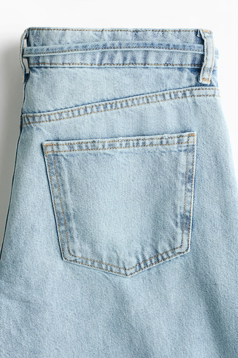 Regular-Waist Wide-Leg Ankle Jeans