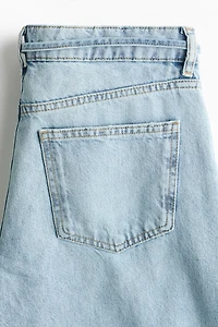 Regular-Waist Wide-Leg Ankle Jeans