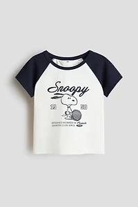 Cotton Top with Printed Motif