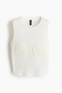 Appliquéd Cropped Tank Top
