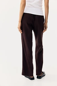 MAMA Linen-Blend Dress Pants