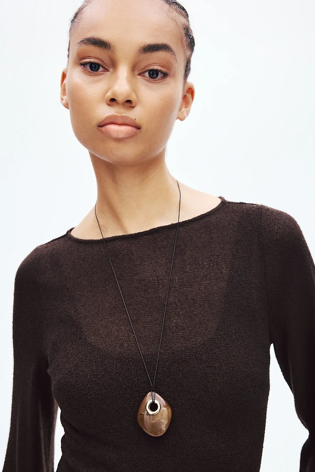 oversized tie detail dress h&m Ladies - Black Tie-Detail Dress - Size: XS