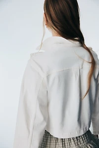 Veste volantée en denim