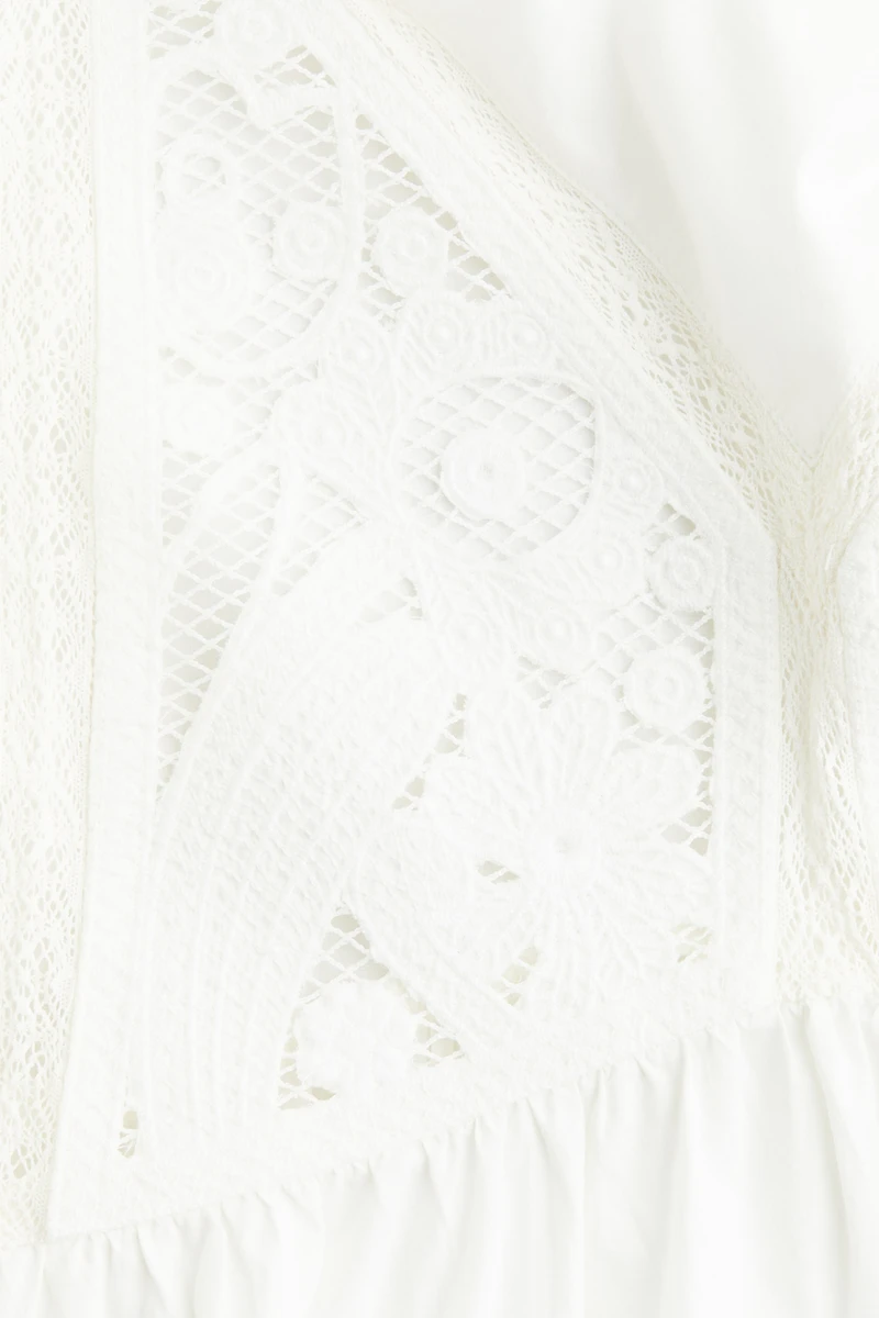 Blouse brodée en coton