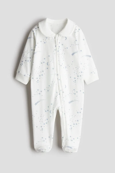 Pajama Jumpsuit with Collar