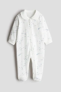 Pajama Jumpsuit with Collar