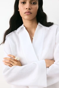 Ramie popover shirt