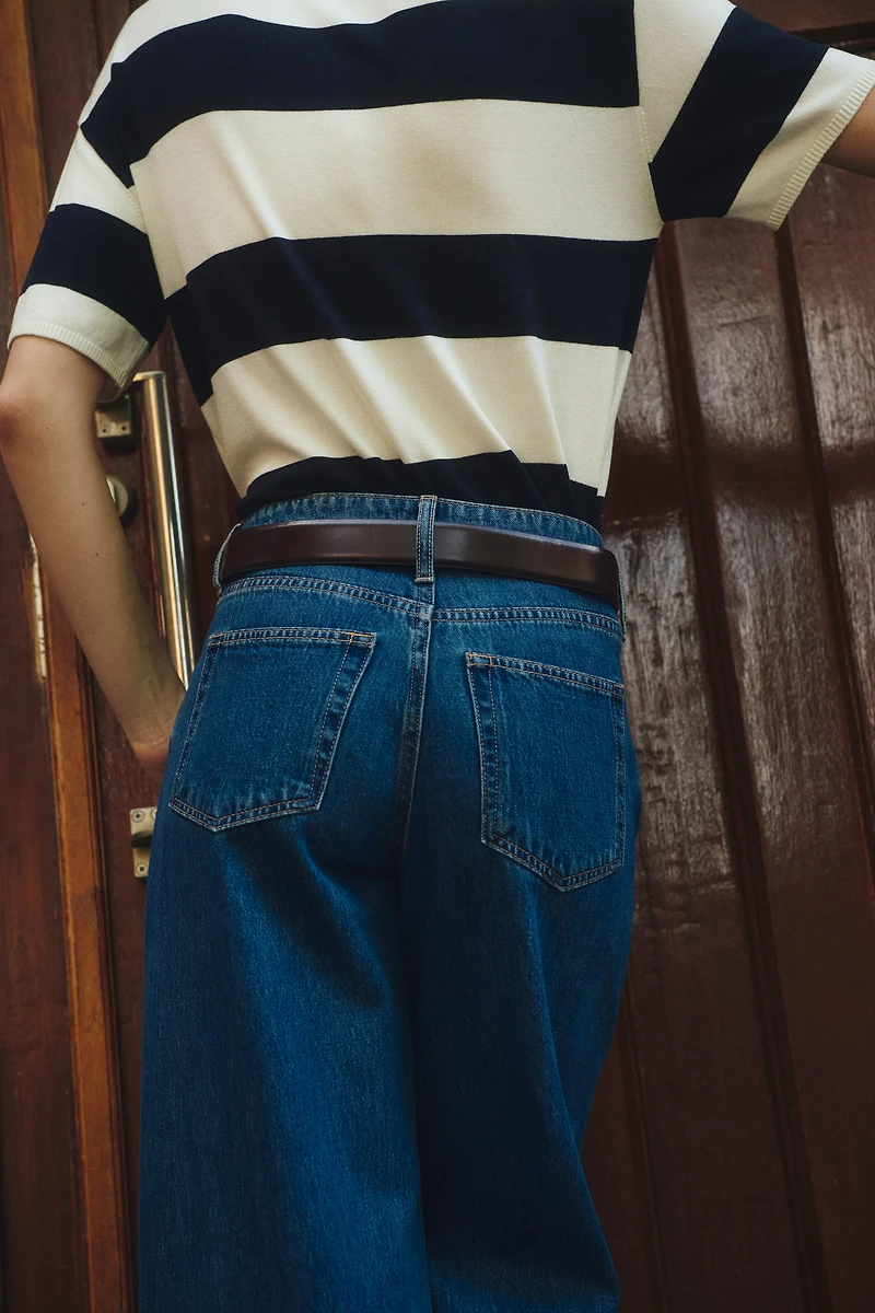 Jean large taille haute