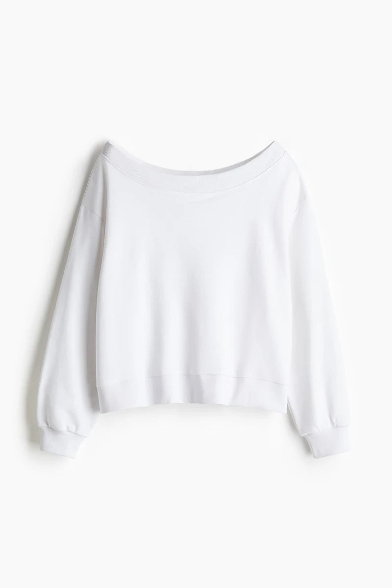 Off-the-Shoulder Sweatshirt