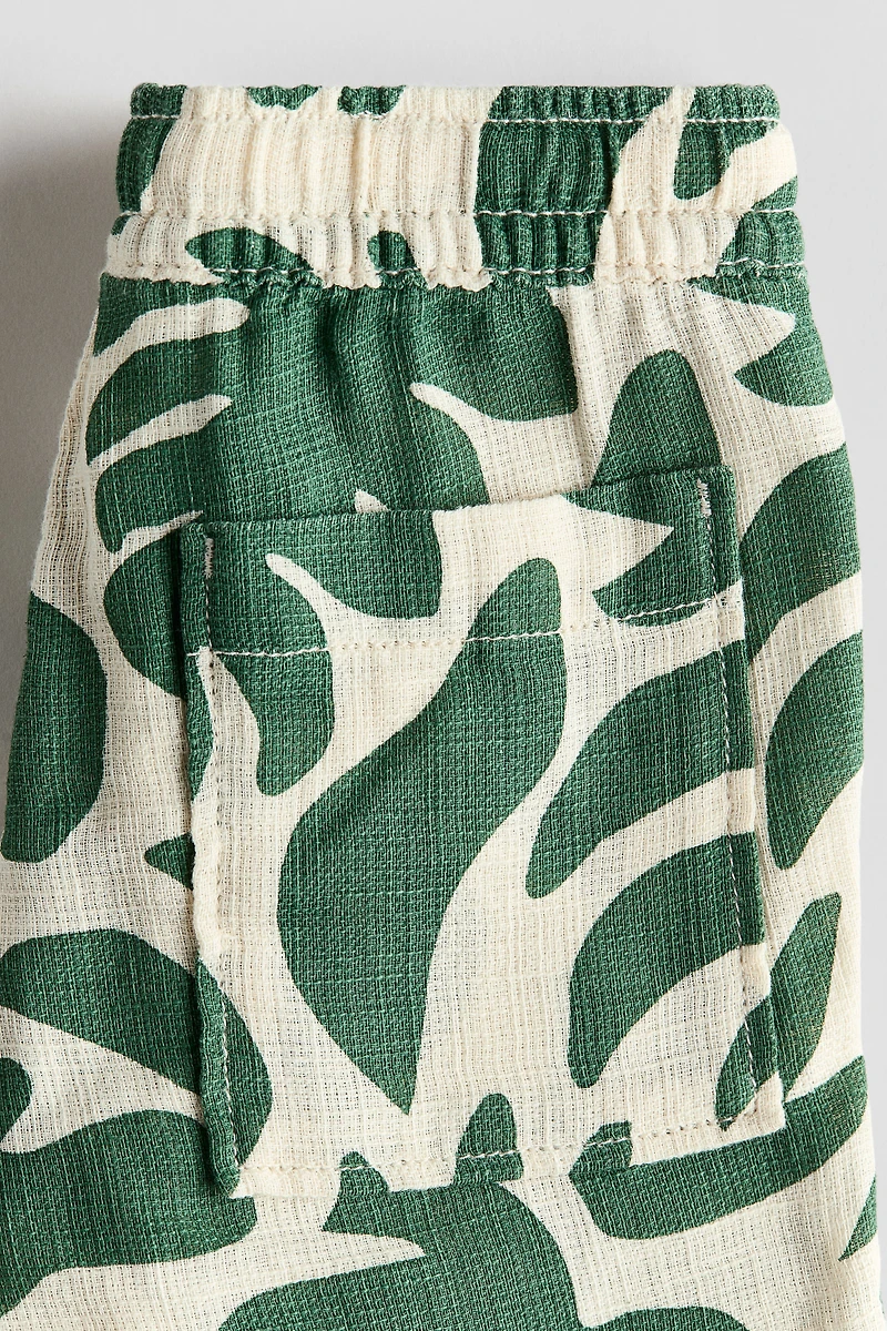 Printed Cotton Shorts