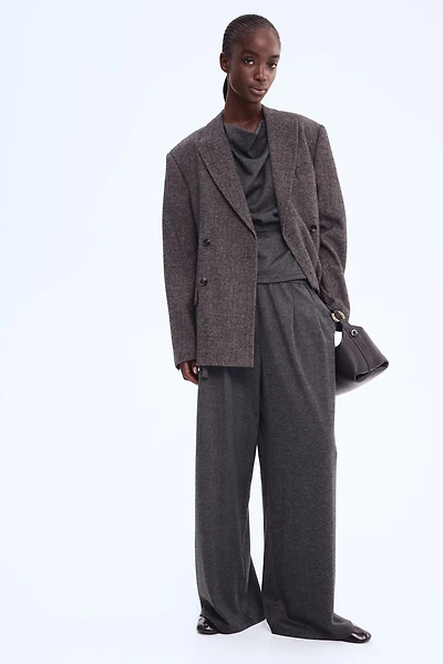 Wide-Leg Pull-On Pants