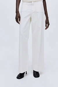 Jean large taille haute