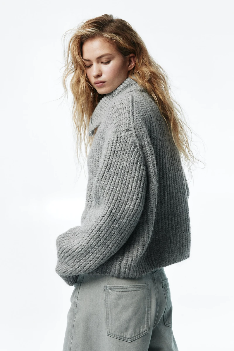 Cardigan with Zipper