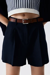 Linen-Blend Shorts